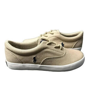 Polo Ralph Lauren Ensson Low Shoes Khaki Canvas Sneaker  Child Size 3